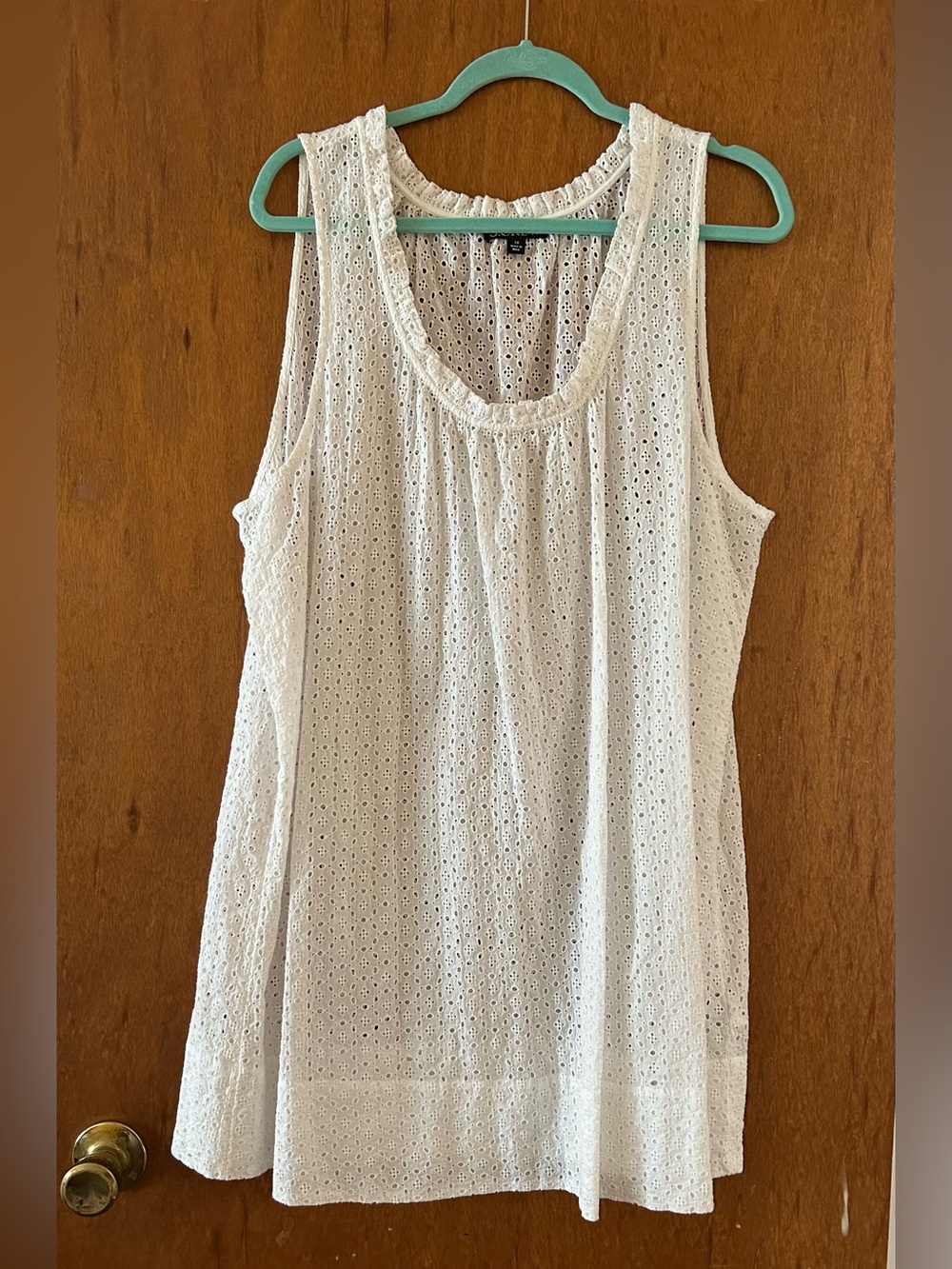 New J. Crew white eyelet cover up dress 2X